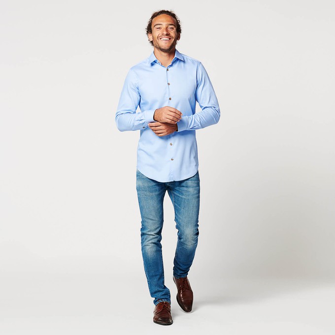 Overhemd - Slim Fit - Circular Blue Contrast - (Laatste voorraad) from SKOT