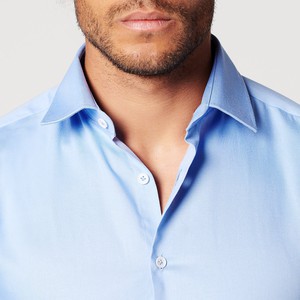 Overhemd - Slim Fit Mouwlengte 7 - Circular Blue from SKOT