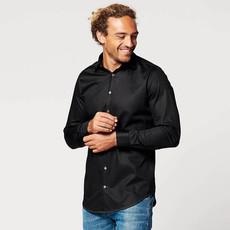 Overhemd - Slim Fit - Circular Black via SKOT