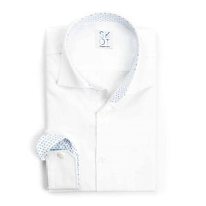 Shirt - Slim Fit - Serious White Contrast from SKOT