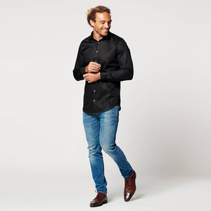 Overhemd - Slim Fit - Circular Black from SKOT
