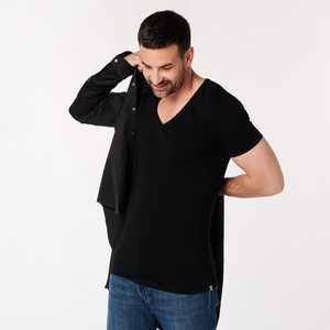 T-shirt Zwart Diepe V-Hals Heren | 2-pack | Slim Fit from SKOT