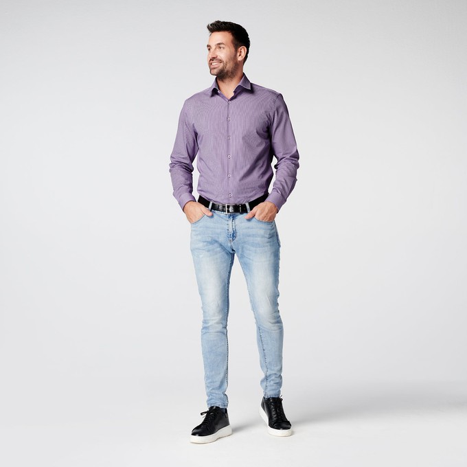 Overhemd - Slim Fit - Checkered Purple from SKOT