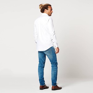 Overhemd - Slim Fit - Circular White Contrast from SKOT