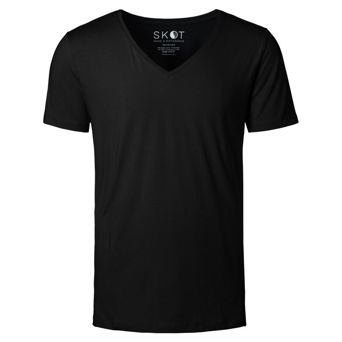 T-shirt Zwart Diepe V-Hals Heren | 2-pack | Slim Fit from SKOT