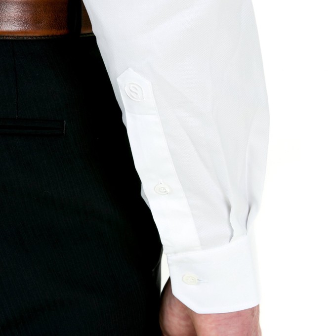 Shirt - Slim Fit - Serious White Contrast from SKOT