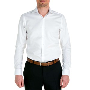 Shirt - Slim Fit - Serious White Contrast from SKOT