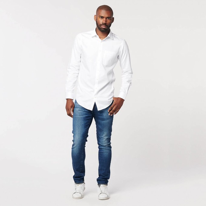 Overhemd - Slim Fit - Circular White from SKOT