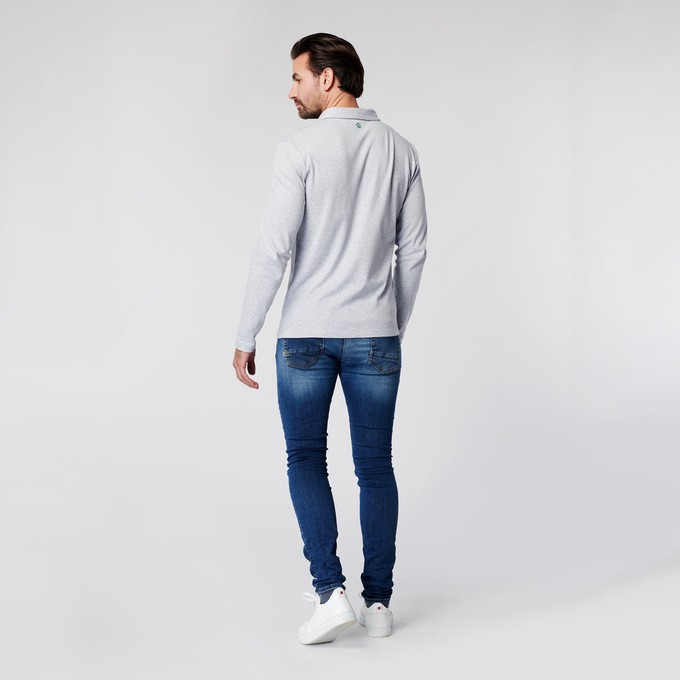 Longsleeve Polo Lange Mouw - Grijs Melange from SKOT