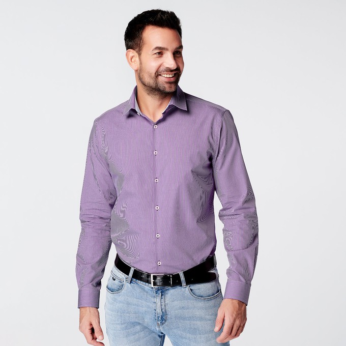 Overhemd - Slim Fit - Checkered Purple from SKOT