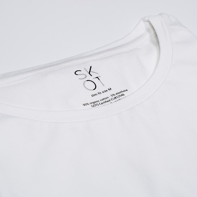 T-shirt Wit Ronde Hals Heren | 2-pack | Slim Fit from SKOT