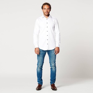 Overhemd - Slim Fit - Circular White Contrast from SKOT