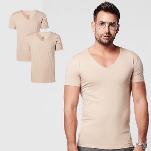 T-shirt - Diepe V-hals 2-pack - Onzichtbaar from SKOT