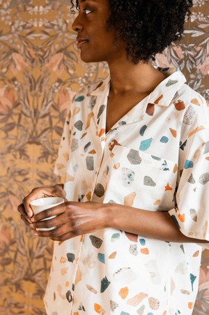 Terrazzo Button Up set Dames from SNURK