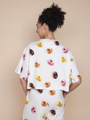 Donuts Cropped T-shirt Dames from SNURK