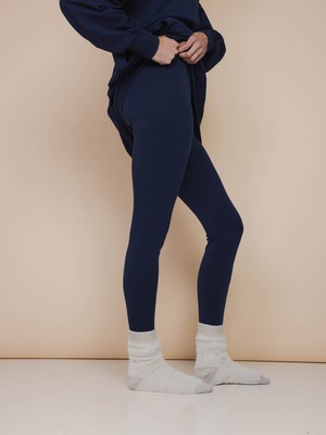 Slow Navy Sweater Dress en Legging set Dames from SNURK
