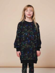 Xmas Lights Sweater Dress Kinderen via SNURK