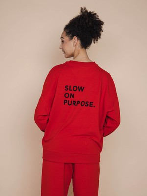 Slow Red Sweater en Broek set Unisex from SNURK