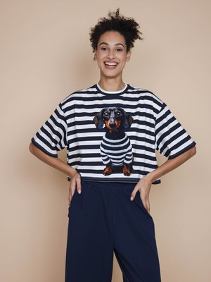 Pierre Cropped T-shirt Dames from SNURK