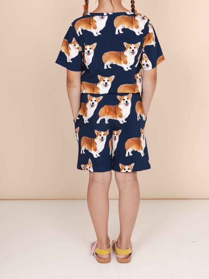 Corgi Navy Shorts Kids from SNURK