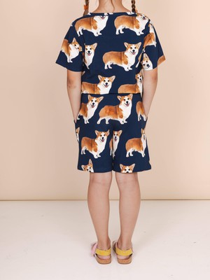 Corgi Navy Shorts Kids from SNURK