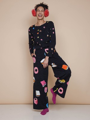 Drop It Long Sleeve T-shirt en Wijde broek set Dames from SNURK