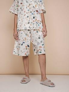 Terrazzo Wide-Leg Shorts Dames via SNURK