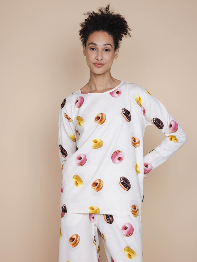 Donuts Long Sleeve T-shirt en Wijde broek set Dames from SNURK