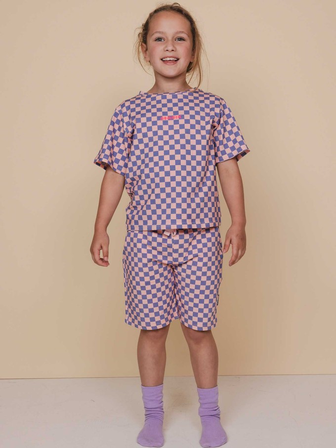 Check T-shirt en Shorts set Kids from SNURK