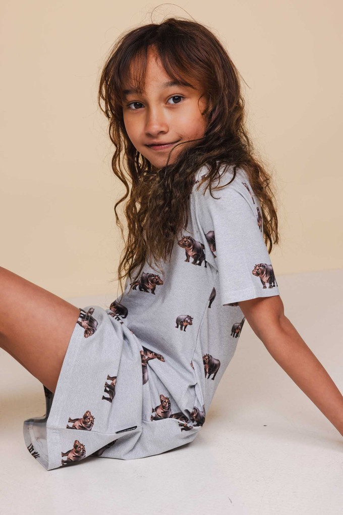 Hippos T-shirt Dress Kids from SNURK