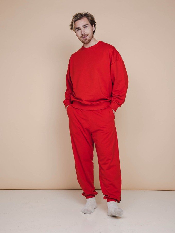 Slow Red Sweater en Broek set Unisex from SNURK