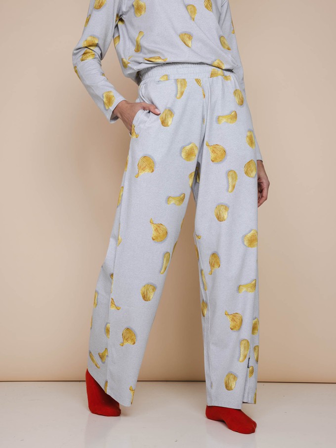 Chips Long Sleeve T-shirt en Wijde broek set Dames from SNURK