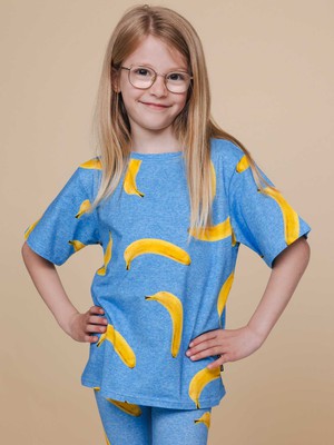 Banana Blue T-shirt en Bikershorts set Kids from SNURK