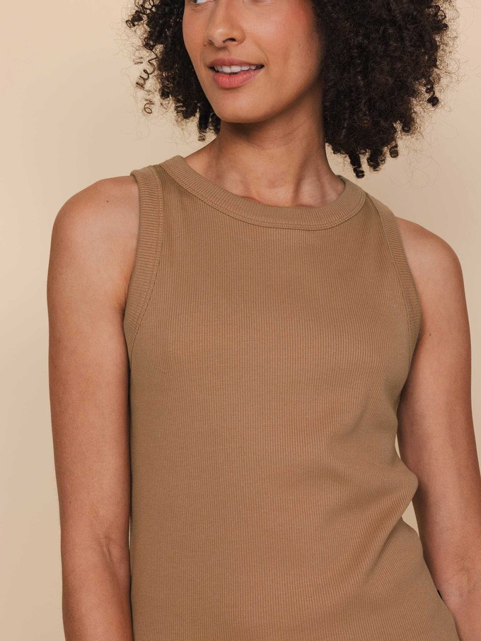 Caramel Brown Tanktop Dames from SNURK