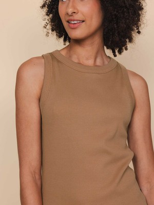 Caramel Brown Tanktop Dames from SNURK