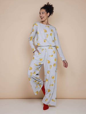 Chips Long Sleeve T-shirt en Wijde broek set Dames from SNURK