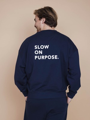 Slow Navy Sweater en Broek set Unisex from SNURK
