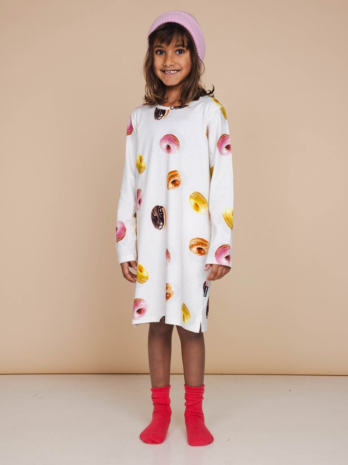 Donuts Long Sleeve Dress Kids from SNURK