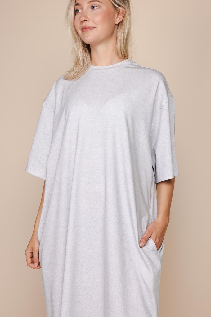 Slow Grey Relaxed Tee Dress Dames from SNURK