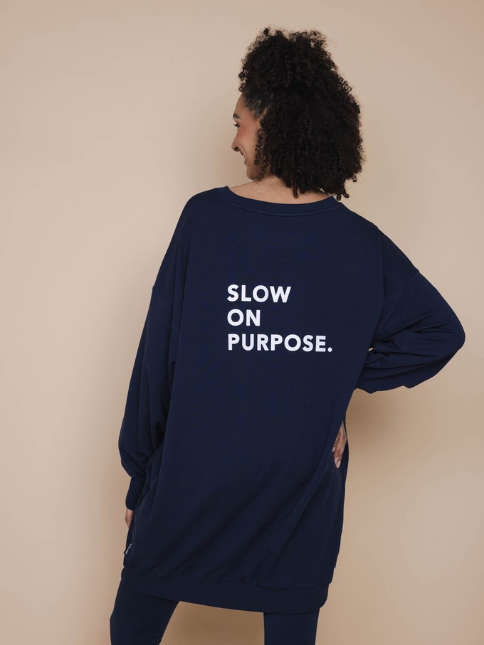 Slow Navy Sweater Dress en Legging set Dames from SNURK