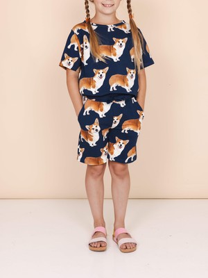 Corgi Navy Shorts Kids from SNURK