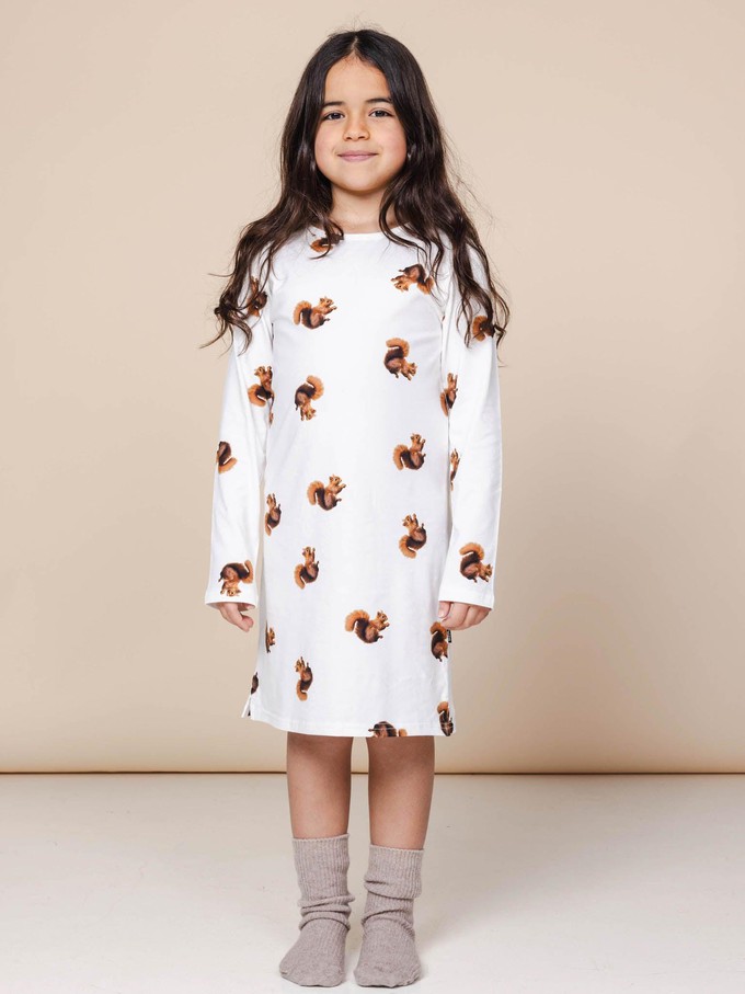 Squirrels Long Sleeve Dress Kids from SNURK