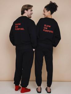 Slow Black Sweater Unisex via SNURK