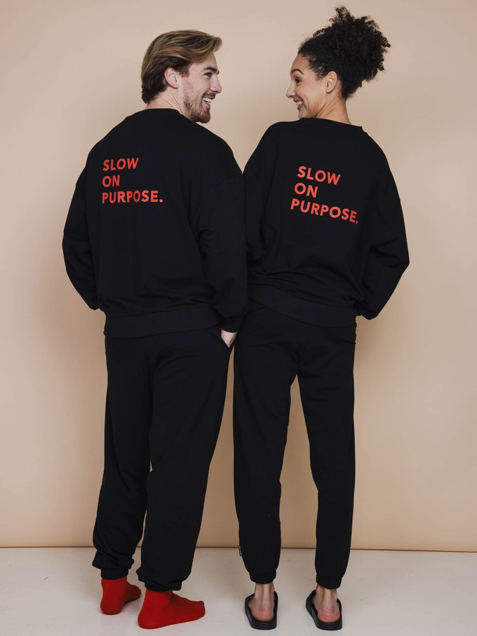 Slow Black Sweater Unisex from SNURK