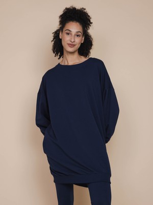 Slow Navy Sweater Dress en Legging set Dames from SNURK