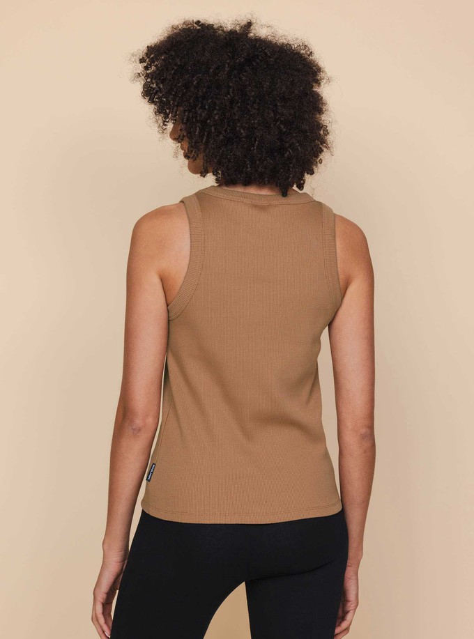 Caramel Brown Tanktop Dames from SNURK