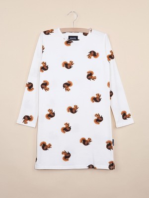 Squirrels Long Sleeve Dress Kids from SNURK