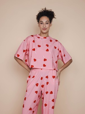 Lollipop Love Cropped T-shirt Dames from SNURK