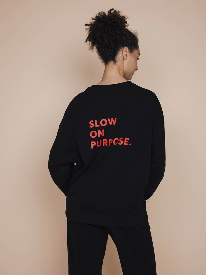 Slow Black Sweater Unisex from SNURK