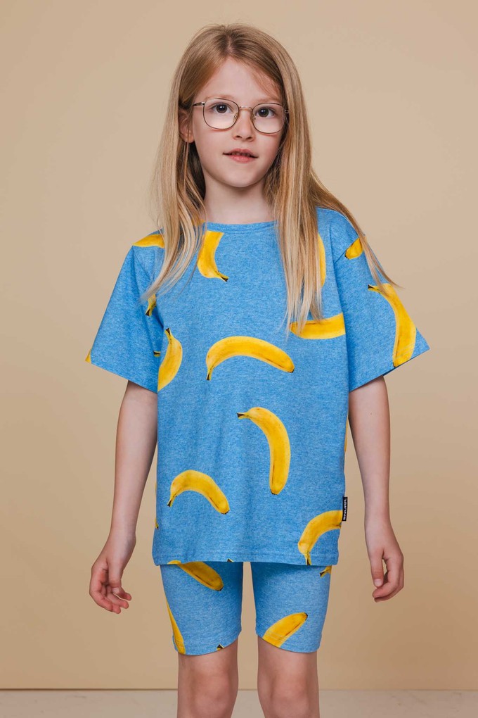 Banana Blue T-shirt en Bikershorts set Kids from SNURK